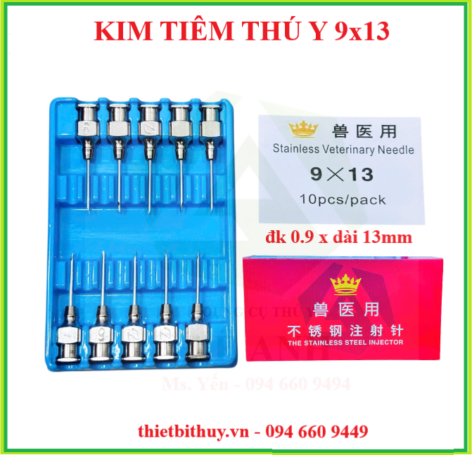 KIM TIÊM THÚ Y - KIM TIÊM INOX 9X13 - THIETBITHUY.VN